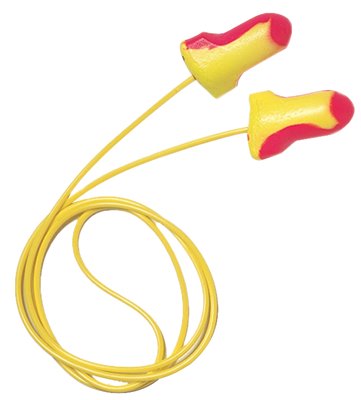 Laser Lite Disposable Earplug, Foam, Magenta/Yellow, Corded 154-LL-30
