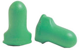 MAXIMUM LITE Disposable Earplugs, Foam, Green, Uncorded, Poly Bag 154-LPF-1