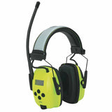 Sync Hi-Vis Digital AM/FM Radio Earmuff, 25 dB, Hi-Vis Green 154-1030390