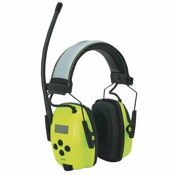 Sync Hi-Vis Digital AM/FM Radio Earmuff, 25 dB, Hi-Vis Green 154-1030390