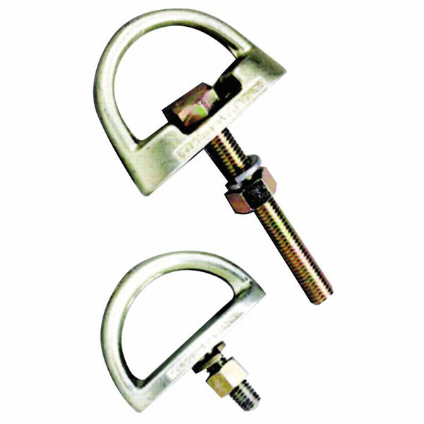 Bolt Anchorage Connectors, D-Bolt Anchor, 3/4 in Thick, 1/2 in Dia Bolt 493-415/