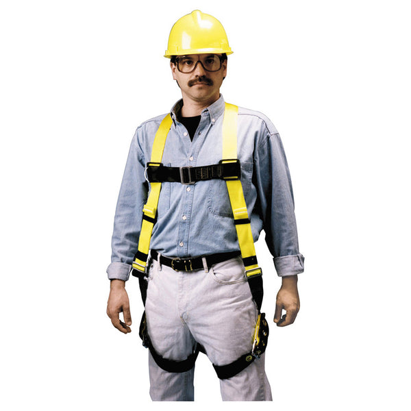 Non-Stretch Harness, Back D-Ring, Tongue Legs/Mating Chest/Friction Shoulders, Yellow 493-850-4/UYK