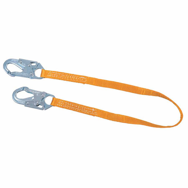 Titan II Positioning/Restraint Web Lanyards, Lock Snap Hook, 1 Leg, Orange, 4 ft 493-T9111W-Z7/4FTAF