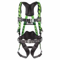 AirCore Full-Body Harness, Steel Stand-Up Back D-Ring, Universal, Quick-Connect/Tongue Straps, Green 493-AC-TB/UGN