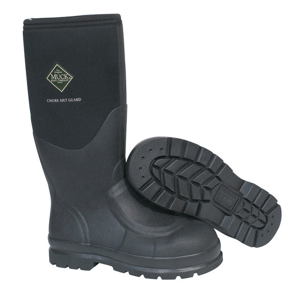Chore Classic Work Boots with Steel Toe, Size 8, 16 in H, Black 617-CHS-000A-BLK-080
