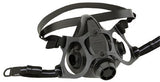 7700 Series Half Mask Respirator, Small, Resists Particulates, Chemical, Contamination and Gas, Cradle Suspension, Silicone 068-770030S