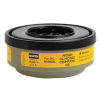 Acid Gas Cartridge for N Series, Yellow, Acid Gas/Organic Vapor 068-N75003L