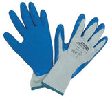 Duro Task Supported Natural Rubber Gloves, Size 10, Blue/Gray 068-NF14/10XL