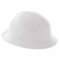 A119R Type II Hard Hat, 6 point suspension, Full Brim, White, w/Foam Liner 068-A119R010000