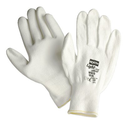 Light Task Plus II Polyurethane-Coated Gloves, 9, White 068-NFD15/9L