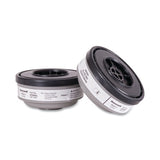 N-Series Cartridges, Acid Gas, Used With 5400/7600 Facepiece, Gray 068-N75002L