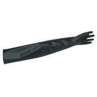 Neoprene Glovebox Gauntlet Ambidextrous Gloves, Black, Smooth, Size 9 3/4 068-8n1532a/9q
