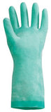 Nitriguard Plus Unsupported Nitrile Glove, Straight, Flocked, 9, Green 068-LA132G/9
