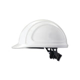 North Zone N10 Ratchet Hard Hat, 4 Point, Front Brim, White 068-N10R010000