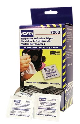 Respirator Cleaning Wipes, 5 in x 7 in, Includes 100 Wipes 068-7003