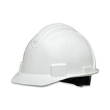 Short Brim Hard Hat, 4-point Ratchet Suspension, Vented, Black 068-NSB11011