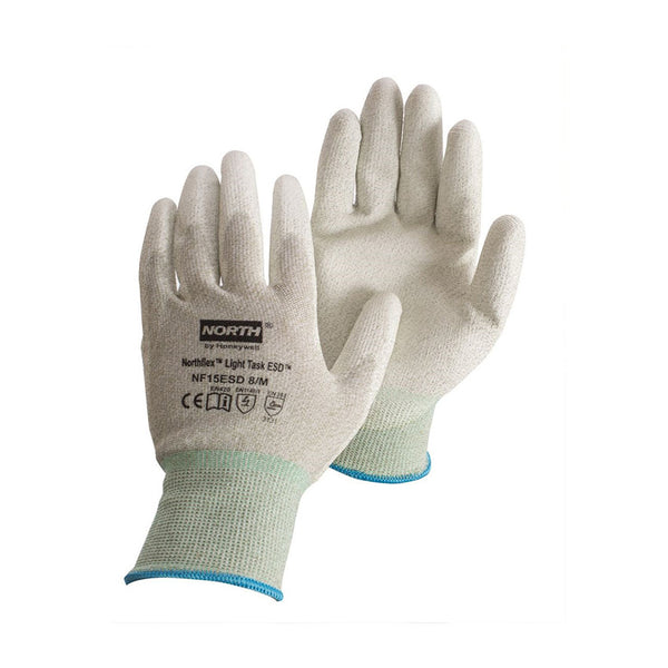 NorthFlex Light Task ESD Gloves, 10/X-Large, Gray 068-NF15ESD/10XL