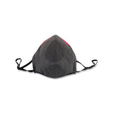 Textile Face Cover with Replaceable Filter, 12 Filters, Adjustable Ear Loops/Nose Clip, One Size 068-LM-500-WF