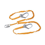 Titan II Stretch Tubular Built-In Shock Absorbing Lanyard, 6 ft L, Snap Hook, 310 lb cap, 2 legs, Orange 493-T5122SS-Z7/6FTAF