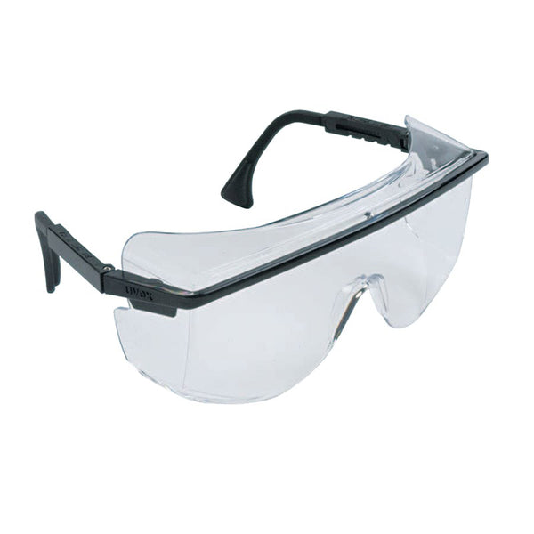 Astrospec OTG 3001 Eyewear, Clear Lens, Anti-Scratch, Hard Coat, Black Frame 763-S2500