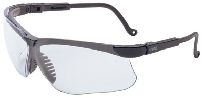 Genesis Eyewear, Clear, Polycarbonate, Ultra-dura, Black 763-S3200