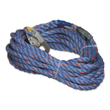 300L Rope Lifeline Series, 100 ft, Snap Hook and Loop, 310 lb 493-300L-Z7/100FTBL