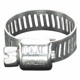 62P Series Small Diameter Clamps, 1/8" Hose ID, 1/4-5/8" Dia, Stnls Stl 201/301 420-62604