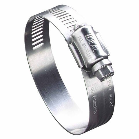 68 Series Worm Drive Clamp, 1 1/8" Hose ID, 3/4"-1 3/4" Dia, Stnls Steel 201/301 420-6820