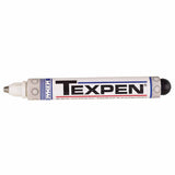 TEXPEN Industrial Steel Ball Tip Paint Marker, White, 3/32 in, Medium 253-16083