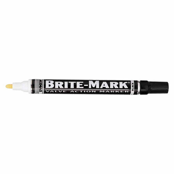 BRITE-MARK Medium Paint Marker, Black, Bullet 253-84002