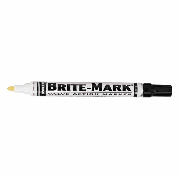 BRITE-MARK Medium Paint Marker, White, Bullet 253-84003