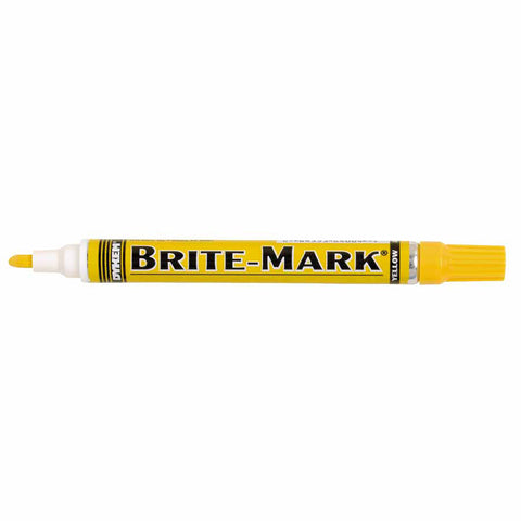 BRITE-MARK Medium Paint Marker, Yellow, Bullet 253-84004
