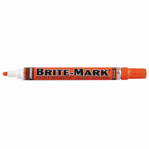 BRITE-MARK Medium Paint Marker, Orange, Bullet 253-84005