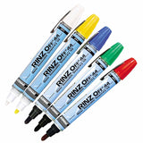 RINZ OFF Water Removable Temporary Marker, Blue, Broad Threaded Cap 253-44105