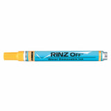 RINZ OFF Water Removable Temporary Marker, Yellow, Medium Tip 253-91757