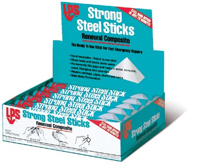 Strong Steel Stick Renewal Composite, 4 oz, Stick, Black/Gray 428-60159