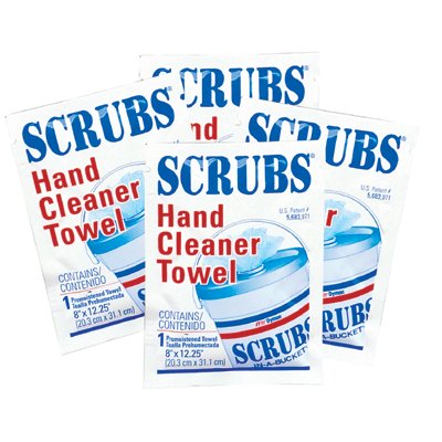 Hand Cleaner Towels, Single Packet, Citrus 253-42201