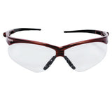 V30 Nemesis Safety Glasses, Clear, Polycarbonate Lens, Anti-Fog, Red Frame/Temples, Nylon 412-47378