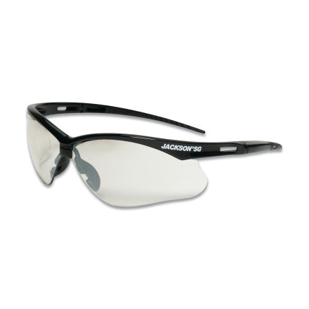 SG Series Safety Glasses, Universal Size, Indoor/Outdoor Lens, Black Frame, Hardcoat Anti-Scratch 138-50004