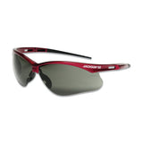 SG Series Safety Glasses, Universal Size, Smoke Lens, Red Frame, Hardcoat Anti-Scratch 138-50016