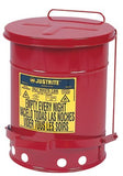Red Oily Waste Can, 6 Gal, Foot Operated Cover 400-09100