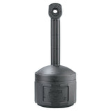 Smokers Cease-Fire Cigarette Butt Receptacles, 16 qt, Polyethylene, Deco Black 400-26800D