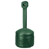 Smokers Cease-Fire Cigarette Butt Receptacle, 16 qt, 16-1/2 in dia, 38-1/2 in H, Polyethylene, Forest Green 400-26800G