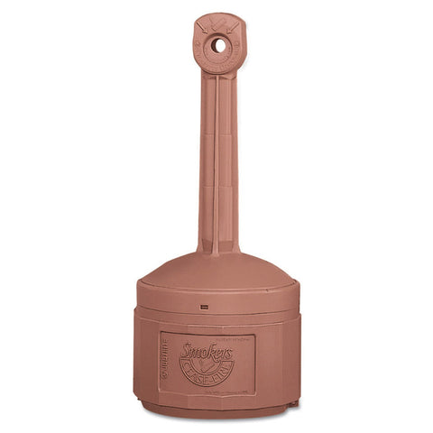 Smokers Cease-Fire Cigarette Butt Receptacles, 16 qt, Polyethylene, Terra Cotta 400-26800T