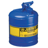 Type l Steel Safety Can, Gas, 2.5 gal, Red, Includes SS Flame Arrestor/Swinging Handle 400-7125100