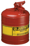 Type l Steel Safety Can, Gas, 5 gal, Red, Includes SS Flame Arrestor/Swinging Handle 400-7150100