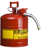 Type II AccuFlow Safety Can, Gas, 5 gal, Red, Includes 1 in OD Flexible Metal Hose 400-7250130