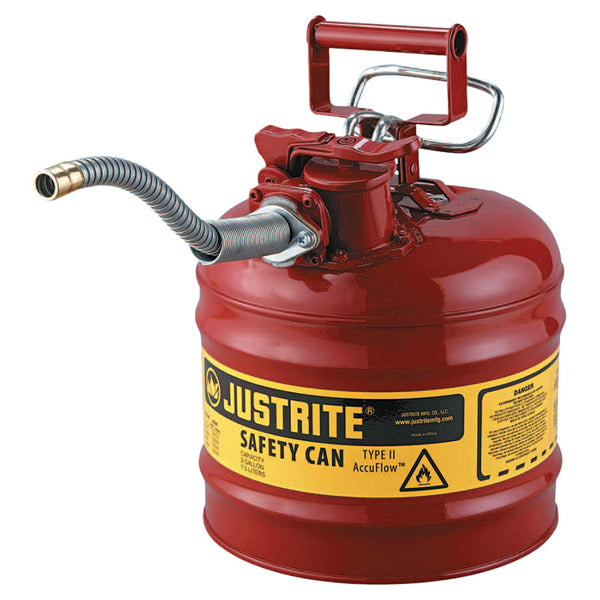 Type II AccuFlow Safety Can, Kerosene, 5 gal, Blue, Includes 1 in OD Flexible Metal Hose 400-7250330
