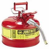 Type II AccuFlow Safety Can, Gas, 2.5 gal, Red, Includes 5/8 in OD Flexible Metal Hose 400-7225120
