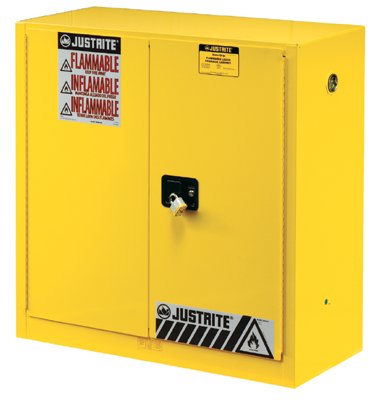 Yellow Safety Cabinets for Flammables, Self-Closing Cabinet, 45 Gallon 400-894520